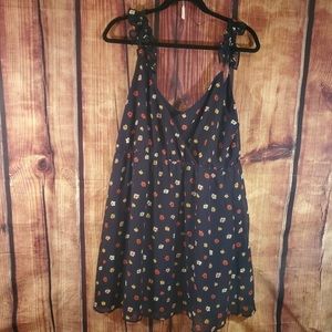 MADEWELL Gorgeous Navy Blue, Like New, Sleeveless, Floral Pattern Dress